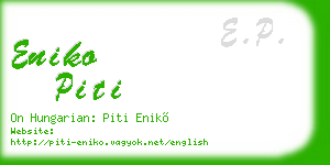eniko piti business card